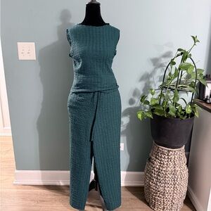 GLO Jeans Teal Wide Leg Jumpsuit